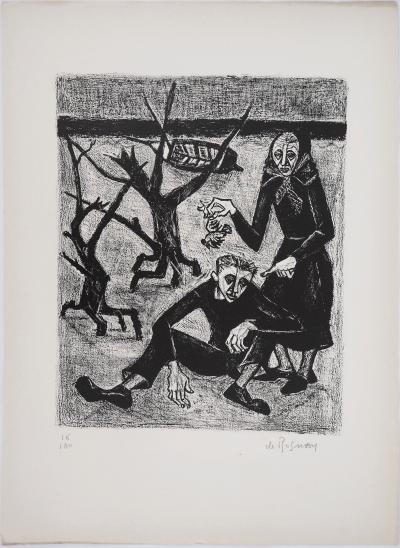 Gaëtan DE ROSNAY : Bretagne : les paysans, 1950 - Lithographie originale signée au crayon 2