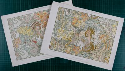 Alphonse MUCHA - Byzantine & Langage des Fleurs, 1900 - Deux lithographies originales 2