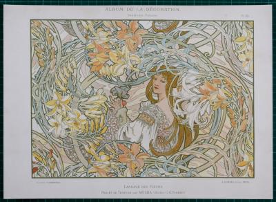 Alphonse MUCHA - Byzantine & Langage des Fleurs, 1900 - Deux lithographies originales 2