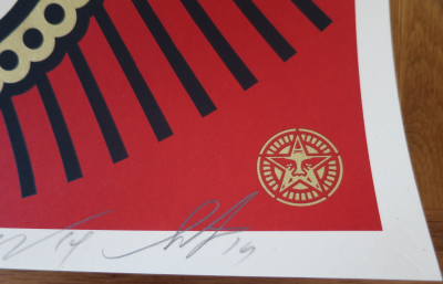 Shepard FAIREY (Obey) - Power & Glory Day Of The Dead Skull (RED), 2014  - Sérigraphie signée et numérotée 2