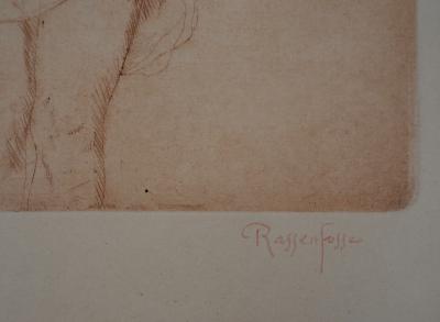 Armand RASSENFOSSE - Le modèle débutant, 1928 -  Gravure originale signée au crayon 2
