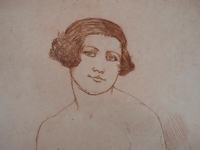 Armand RASSENFOSSE - Nu au réveil, 1928 - Gravure originale signée au crayon 2