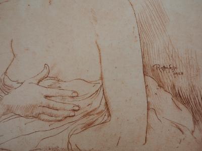 Armand RASSENFOSSE - Nu au réveil, 1928 - Gravure originale signée au crayon 2