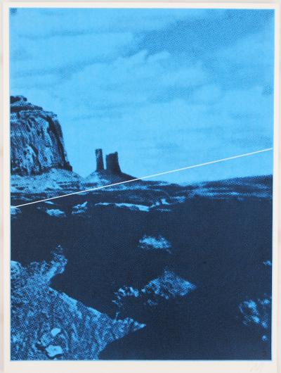Jacques Monory - Le désert : Nevada et Colorado, Sérigraphie Originale Signée 2
