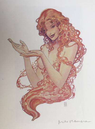 Milo Manara - Sirène Rouge - Sérigraphie signée 2