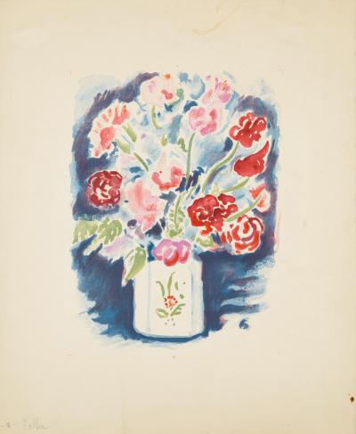 Kees VAN DONGEN - Bouquet de pois de senteur, 1963 - Lithographie originale 2