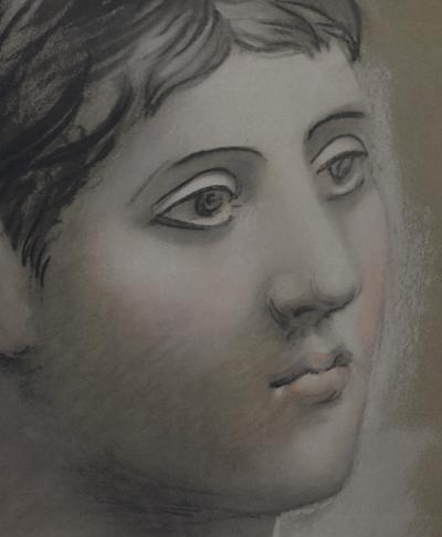 Pablo PICASSO - Young man head, 1948 - Offset print 2