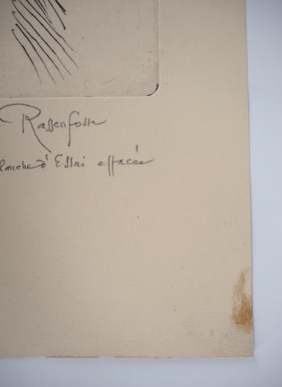 Armand RASSENFOSSE - Femme en robe, 1928 - Gravure originale signée au crayon 2