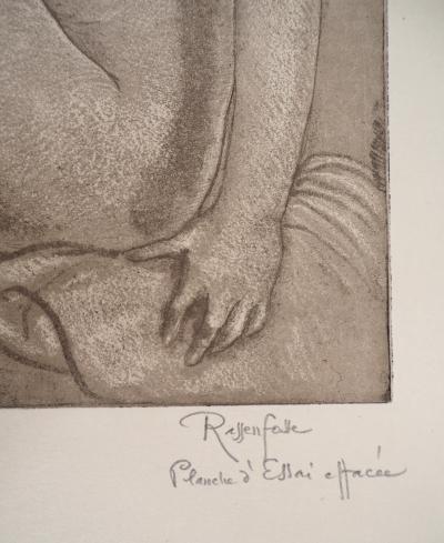 Armand RASSENFOSSE - Nu en repos, 1928 - Gravure originale signée au crayon 2