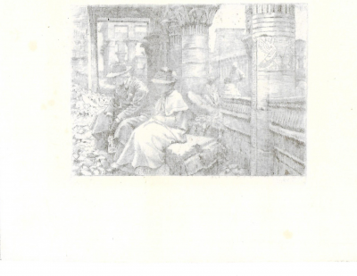 James TISSOT  - M. et Mme. Mauperin en Egypte, 1882 - Gravure originale signée au crayon 2
