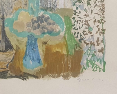 Emilio GRAU-SALA - Nu assis à la terrasse - Lithographie signée au crayon 2