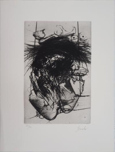 DADO : Le rêve des amants , 1997 - Gravure originale signée au crauon 2
