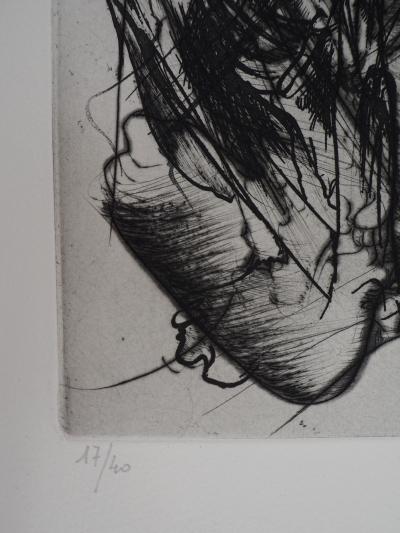 DADO : Le rêve des amants , 1997 - Gravure originale signée au crauon 2