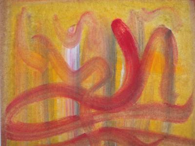 Ervin NEUHAUS : Embrasement, Gouache originale signée 2