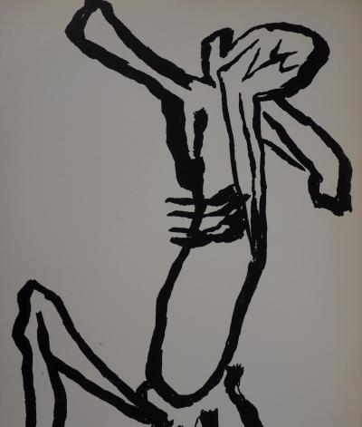 Roger CHASTEL : Personnage fragile - Sérigraphie originale signée au crayon 2