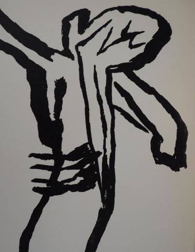 Roger CHASTEL : Personnage fragile - Sérigraphie originale signée au crayon 2