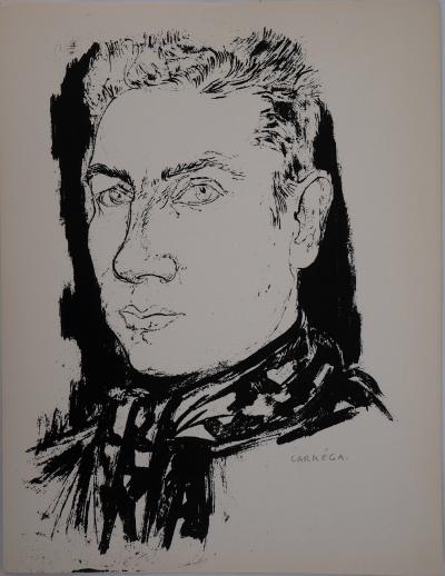 Nicolas CARREGA : Homme sérieux, 1951 - Sérigraphie originale signée 2