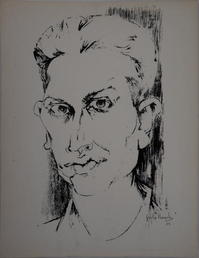 Paul COLLOMB - L’autoportrait, 1951 - Sérigraphie originale signée au crayon 2