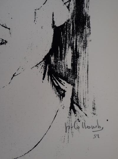 Paul COLLOMB - L’autoportrait, 1951 - Sérigraphie originale signée au crayon 2