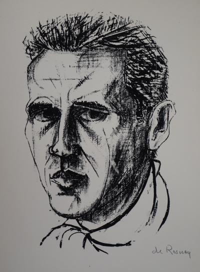 Gaétan de ROSNAY : L’autoportrait, 1951 - Sérigraphie Originale signée au crayon 2