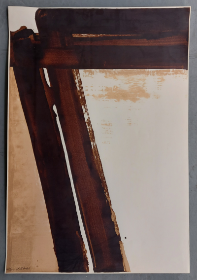 Pierre SOULAGES - Sérigraphie n°15, 1981 - Sérigraphie originale signée au crayon 2