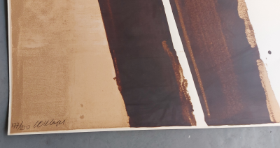 Pierre SOULAGES - Sérigraphie n°15, 1981 - Sérigraphie originale signée au crayon 2
