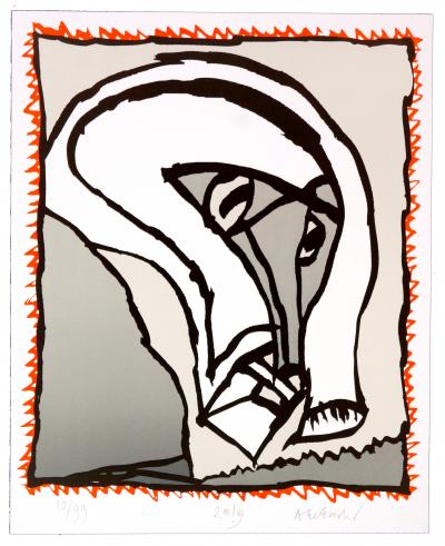 Pierre Alechinsky - Griserie à minuit 1, 2, 3, 4, 5, 2019 - Lithographie originale signée au crayon 2
