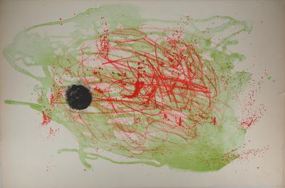 Joan MIRO : Rouge et vert, 1961 - Grande lithographie originale, Signée au crayon 2