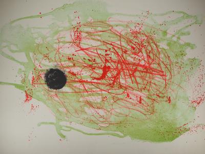 Joan MIRO : Rouge et vert, 1961 - Grande lithographie originale, Signée au crayon 2