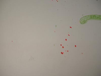 Joan MIRO : Rouge et vert, 1961 - Grande lithographie originale, Signée au crayon 2