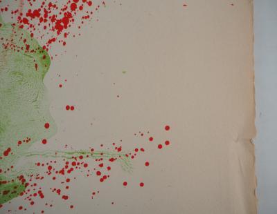 Joan MIRO : Rouge et vert, 1961 - Grande lithographie originale, Signée au crayon 2