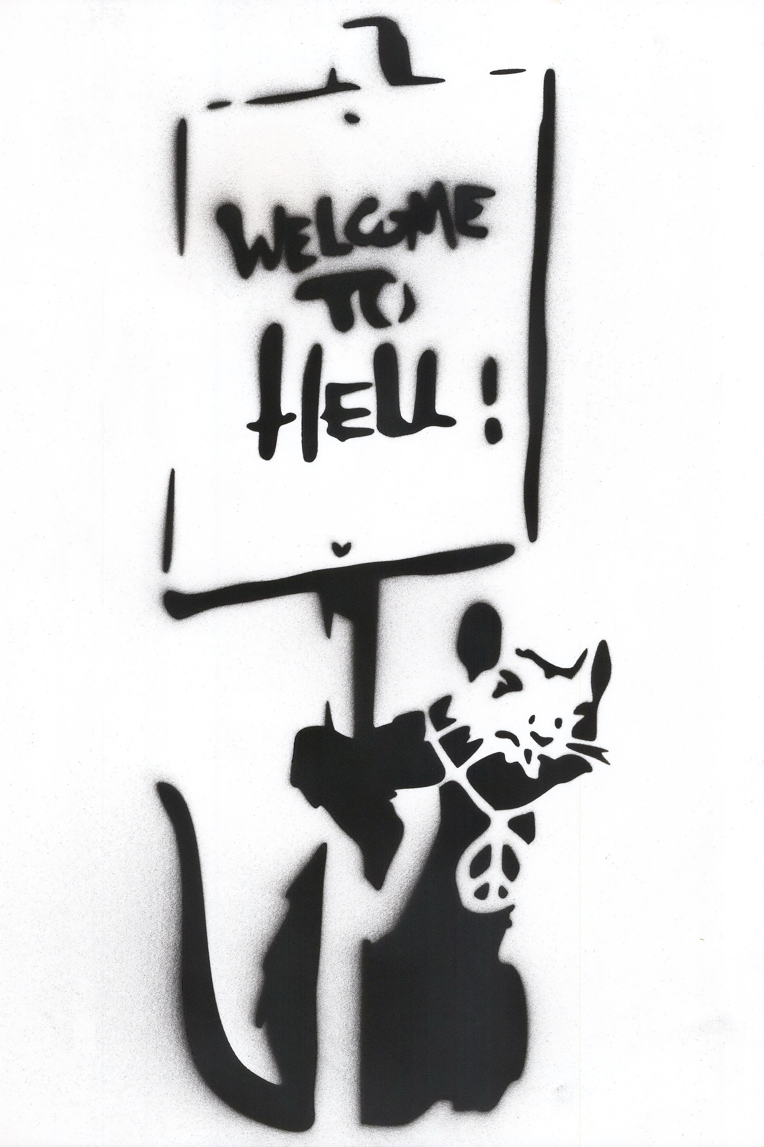 BANKSY WCP ED.50枚限定 人気「WELCOME TO HELL」 BANKSY WCP ED.50枚限定 人気「WELCOME TO HELL」