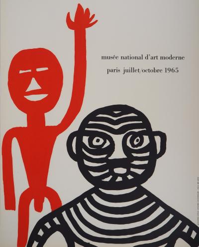Alexander CALDER - Homme tigre et homme rouge, 1965 - Affiche lithographique originale 2