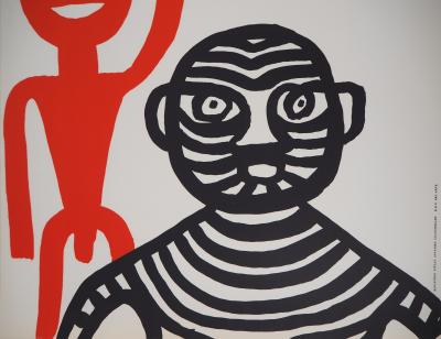 Alexander CALDER - Homme tigre et homme rouge, 1965 - Affiche lithographique originale 2