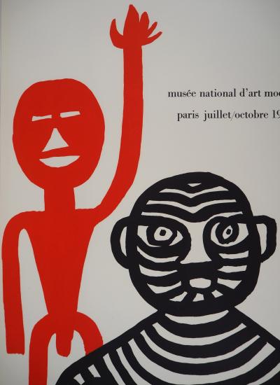 Alexander CALDER - Homme tigre et homme rouge, 1965 - Affiche lithographique originale 2
