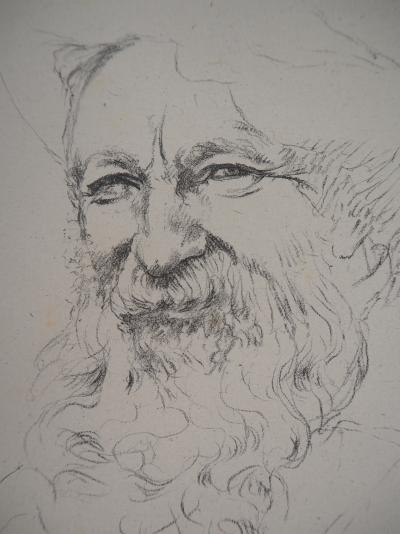 Jeanne BARDEY : Portrait de Rodin - Lithographie originale, Signée 2