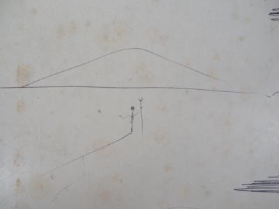 Salvador DALI - Don Quichotte, 1972  - Dessin à l’encre signé 2