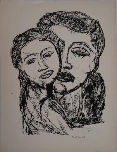 Maurice VERDIER : Tendresse maternelle, 1951 - Sérigraphie originale signée au crayon 2