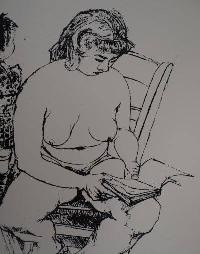 Michel de GALLARD : Mère et enfant, 1951 - Sérigraphie originale signée au crayon 2