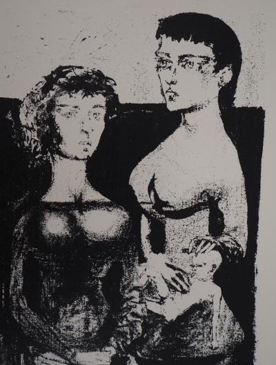 Philippe LEJEUNE : La famille, 1951  - Sérigraphie originale signée au crayon 2