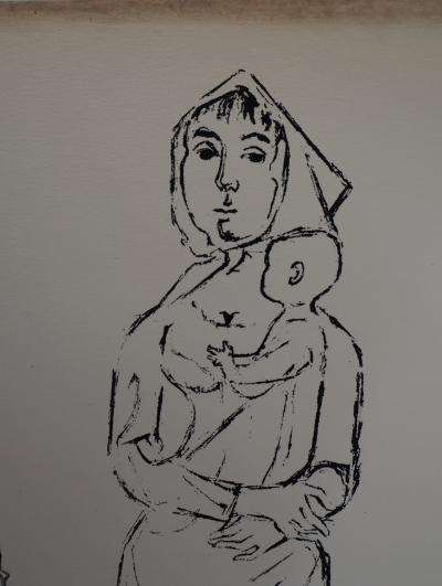 Orlando PELAYO : L’amour maternel, 1951 - Sérigraphie originale signée au crayon 2