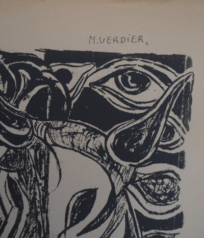 Maurice VERDIER : Torero avec son taureau - Sérigraphie Originale Signée 2