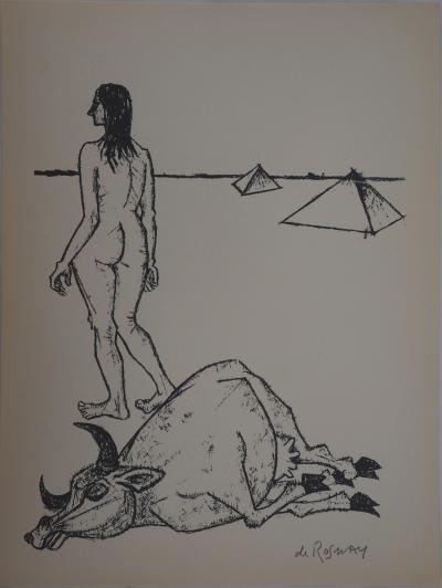 Gaétan de ROSNAY : Sacrifice, 1951 - Sérigraphie originale signée au crayon 2