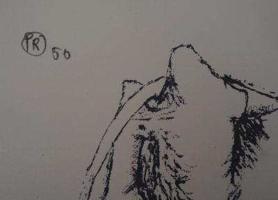 Paul REBEYROLLE : Animal avec la tête humaine, 1951 - Sérigraphie originale signée au crayon 2