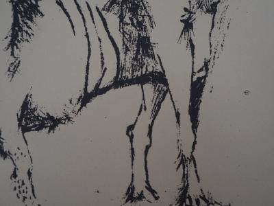 Paul REBEYROLLE : Animal avec la tête humaine, 1951 - Sérigraphie originale signée au crayon 2