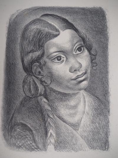 Dimitrios Emmanuel GALANIS - Study of Head, 1925 - Original signed lithograph 2