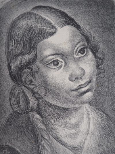 Dimitrios Emmanuel GALANIS - Study of Head, 1925 - Original signed lithograph 2