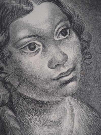 Dimitrios Emmanuel GALANIS - Study of Head, 1925 - Original signed lithograph 2