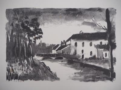 Maurice de VLAMINCK : Le Moulin de la Naze, 1925 - Lithographie originale, Signée 2