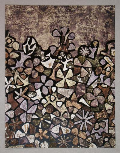 Jean DUBUFFET (after) - Jardin de quite-vite, 1957 - Stencil signed 2